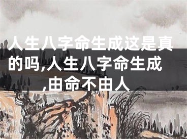 人生八字命生成这是真的吗,人生八字命生成,由命不由人