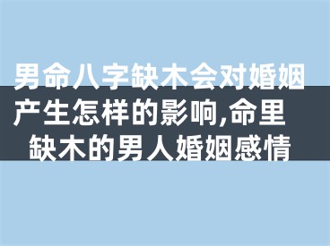 男命八字缺木会对婚姻产生怎样的影响,命里缺木的男人婚姻感情