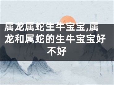属龙属蛇生牛宝宝,属龙和属蛇的生牛宝宝好不好