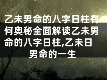 乙未男命的八字日柱有何奥秘全面解读乙未男命的八字日柱,乙未日男命的一生