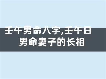 壬午男命八字,壬午日男命妻子的长相