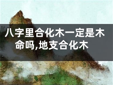 八字里合化木一定是木命吗,地支合化木