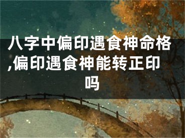 八字中偏印遇食神命格,偏印遇食神能转正印吗