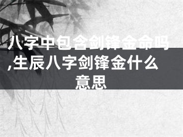 八字中包含剑锋金命吗,生辰八字剑锋金什么意思