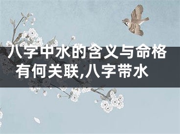 八字中水的含义与命格有何关联,八字带水