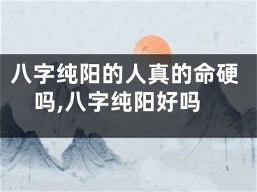 八字纯阳的人真的命硬吗,八字纯阳好吗