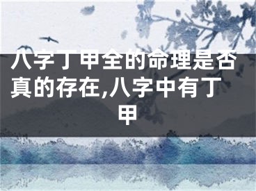 八字丁甲全的命理是否真的存在,八字中有丁甲