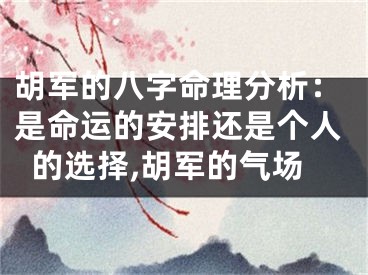 胡军的八字命理分析：是命运的安排还是个人的选择,胡军的气场