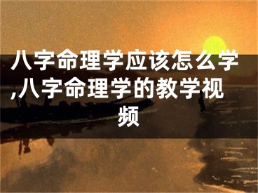 八字命理学应该怎么学,八字命理学的教学视频