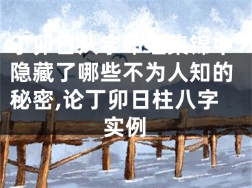 丁卯日八字命理集锦中隐藏了哪些不为人知的秘密,论丁卯日柱八字实例