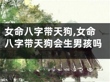 女命八字带天狗,女命八字带天狗会生男孩吗