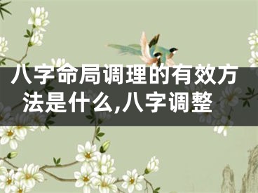 八字命局调理的有效方法是什么,八字调整