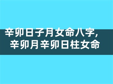 辛卯日子月女命八字,辛卯月辛卯日柱女命