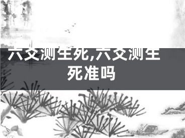 六爻测生死,六爻测生死准吗