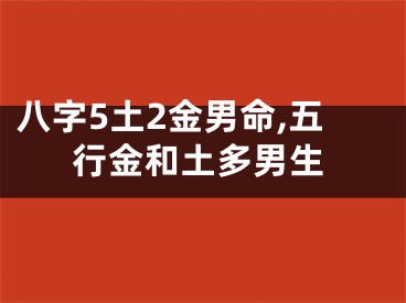 八字5土2金男命,五行金和土多男生