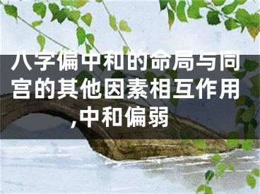 八字偏中和的命局与同宫的其他因素相互作用,中和偏弱