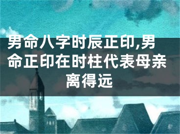 男命八字时辰正印,男命正印在时柱代表母亲离得远