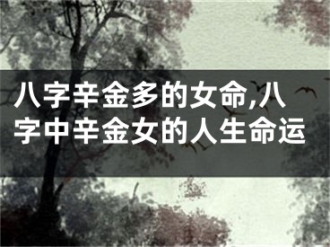 八字辛金多的女命,八字中辛金女的人生命运