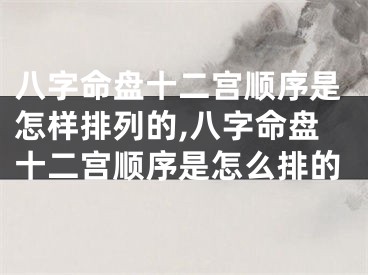 八字命盘十二宫顺序是怎样排列的,八字命盘十二宫顺序是怎么排的