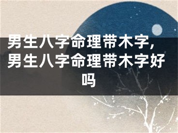男生八字命理带木字,男生八字命理带木字好吗