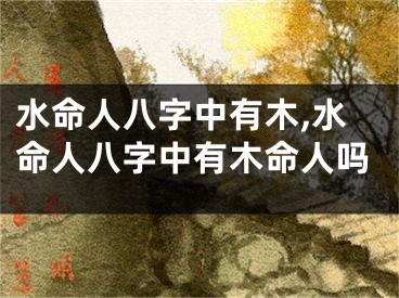 水命人八字中有木,水命人八字中有木命人吗