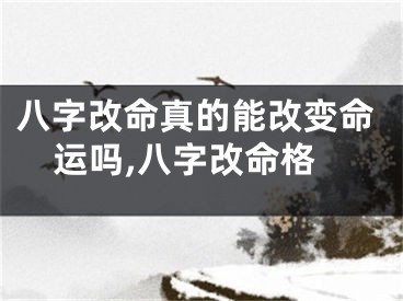 八字改命真的能改变命运吗,八字改命格