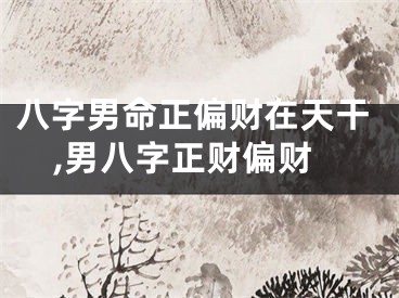 八字男命正偏财在天干,男八字正财偏财