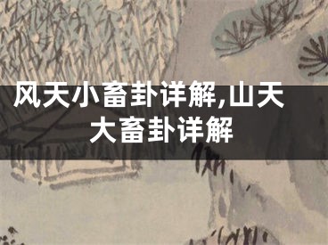 风天小畜卦详解,山天大畜卦详解