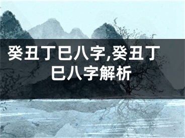 癸丑丁巳八字,癸丑丁巳八字解析