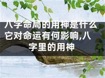 八字命局的用神是什么它对命运有何影响,八字里的用神