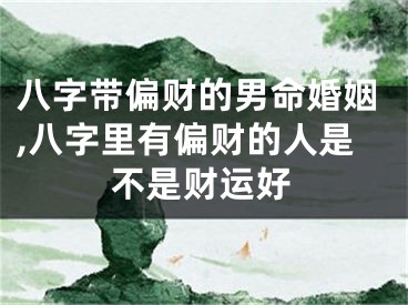 八字带偏财的男命婚姻,八字里有偏财的人是不是财运好