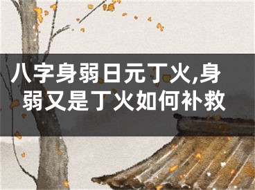 八字身弱日元丁火,身弱又是丁火如何补救