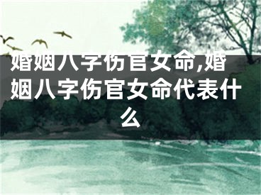 婚姻八字伤官女命,婚姻八字伤官女命代表什么
