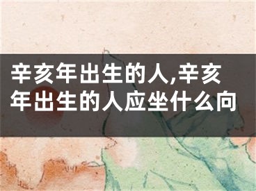 辛亥年出生的人,辛亥年出生的人应坐什么向