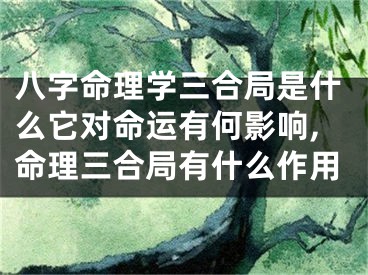 八字命理学三合局是什么它对命运有何影响,命理三合局有什么作用