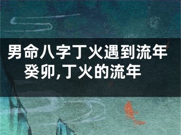 男命八字丁火遇到流年癸卯,丁火的流年