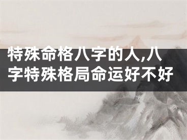 特殊命格八字的人,八字特殊格局命运好不好