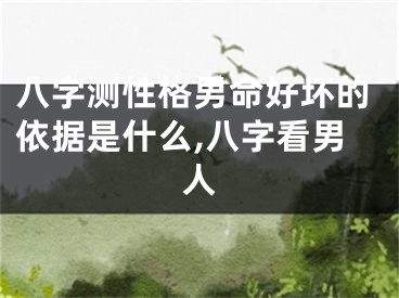 八字测性格男命好坏的依据是什么,八字看男人