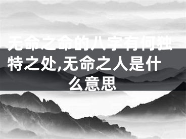 无命之命的八字有何独特之处,无命之人是什么意思