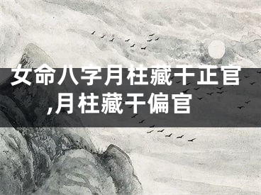 女命八字月柱藏干正官,月柱藏干偏官