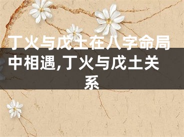 丁火与戊土在八字命局中相遇,丁火与戊土关系