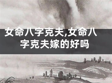 女命八字克夫,女命八字克夫嫁的好吗
