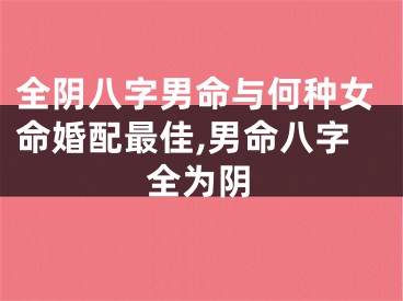 全阴八字男命与何种女命婚配最佳,男命八字全为阴