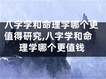 八字学和命理学哪个更值得研究,八字学和命理学哪个更值钱