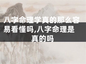 八字命理学真的那么容易看懂吗,八字命理是真的吗