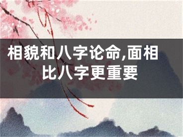 相貌和八字论命,面相比八字更重要
