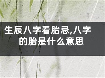 生辰八字看胎忌,八字的胎是什么意思