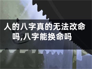 人的八字真的无法改命吗,八字能换命吗