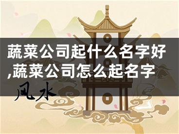 蔬菜公司起什么名字好,蔬菜公司怎么起名字
