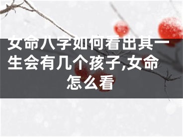 女命八字如何看出其一生会有几个孩子,女命怎么看